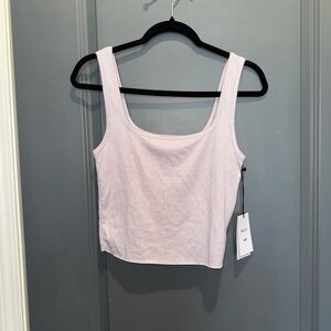 RVCA Light lavender Ribbed Tank Top
